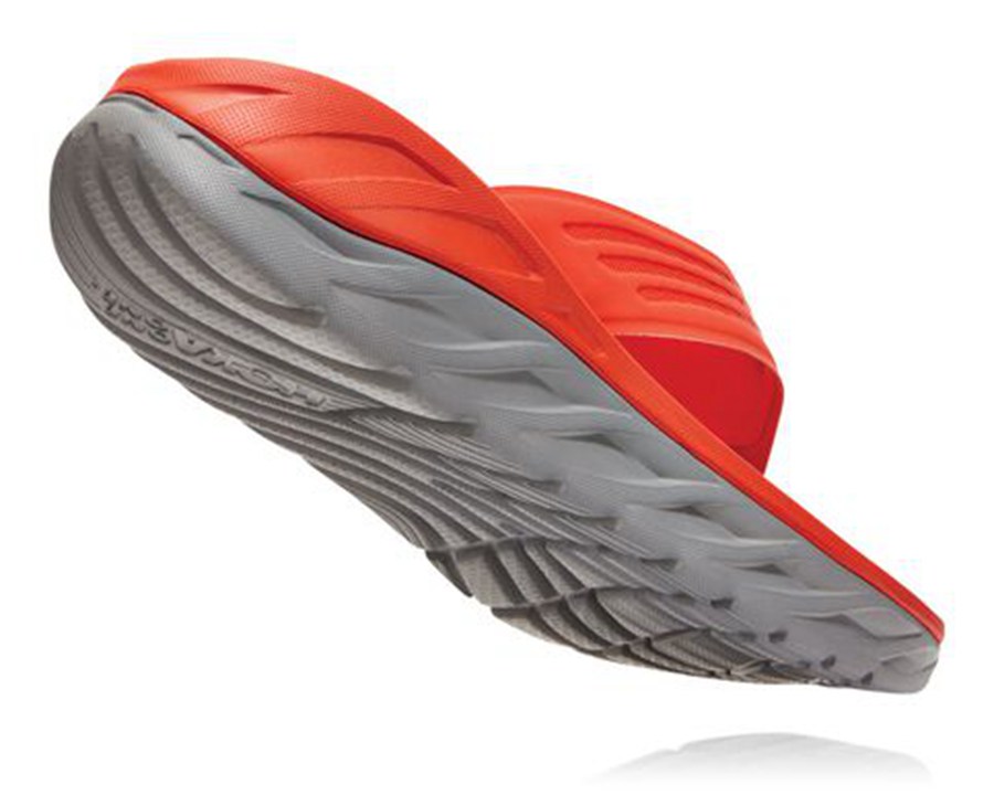 Sandalias Hoka One One Hombre Rojos - Ora Recovery Flip - ZPSQ21935